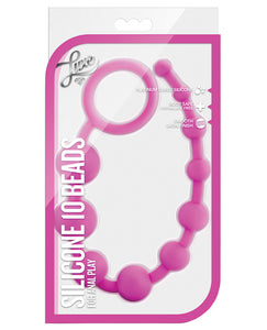 Blush Luxe Silicone Anal Beads - 10 Graduated Beads