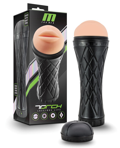 Blush M for Men Vanilla Luscious Lips Sleeve - Ultimate Pleasure Experience Product Image.