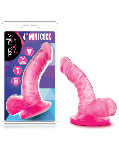 Naturally Yours 4" Mini Cock - Pink: A Sensational Adventure Awaits - featured product image.