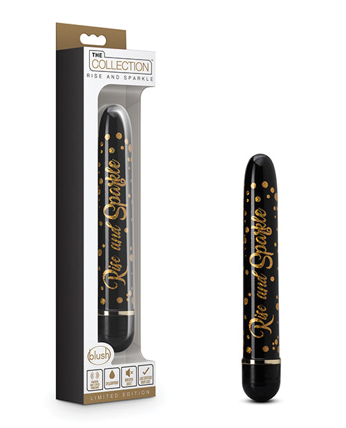 Vibrador delgado Blush Rise & Sparkle - Negro Product Image.