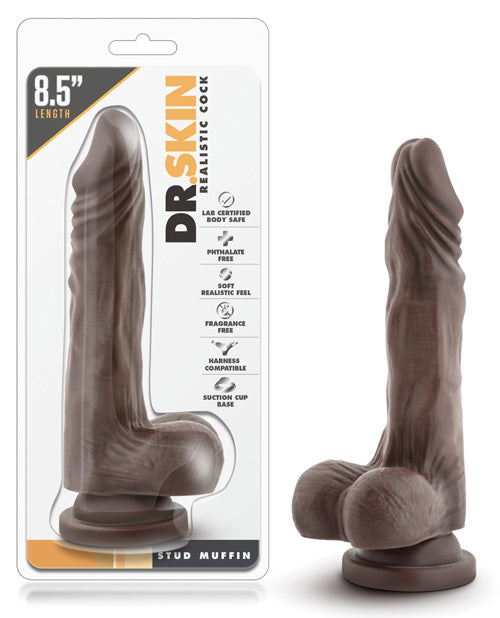 Dr. Skin Stud Muffin Chocolate Dildo - featured product image.