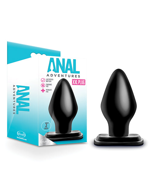 Anal Adventures XXL Plug - Black: Intense Pleasure Awaits Product Image.