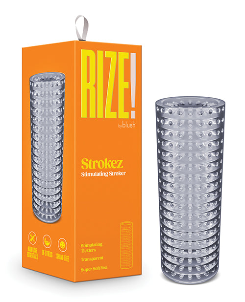 Blush Rize Strokez - Clear: Intense Pleasure Sleeve Product Image.