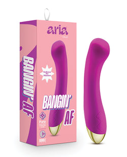 Blush Aria Bangin' AF - Vibrador de punto G de lujo morado