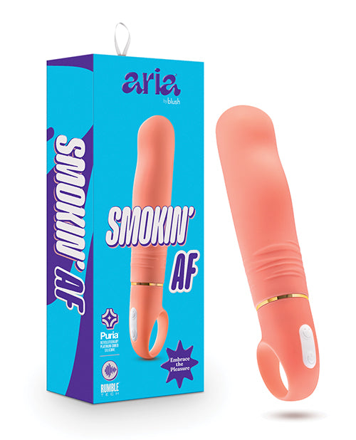 Aria Smokin' AF - Coral Vibrator: Ultimate Pleasure Product Image.