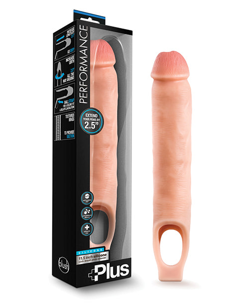 Blush Performance Plus Silicone Cock Sheath Extender - Flesh - featured product image.