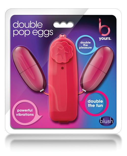 Blush B Yours Double Pop Eggs: Dual Stimulation Delight Product Image.