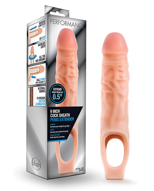 Shop for the Blush Performance 9" Penis Extender: Ultimate Pleasure Upgrade at My Ruby Lips