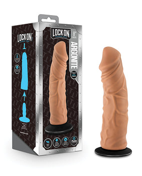 Blush Lock On 8" Argonite Dildo with Suction Cup - Mocha: Realistic, Customisable, Hands-Free - Featured Product Image