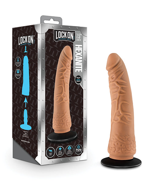 Blush Lock On 7.5" Hexanite Dildo - Mocha: An Elegant Journey of Pleasure - featured product image.