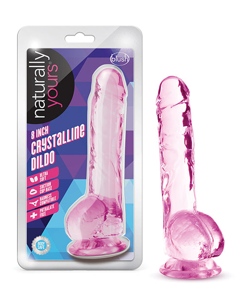 8" Crystalline Dildo: Luxurious Pleasure & Safety Product Image.