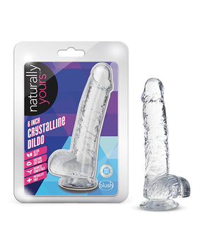 Consolador cristalino Blush Naturally Yours de 6" - Pure Pleasure - Featured Product Image