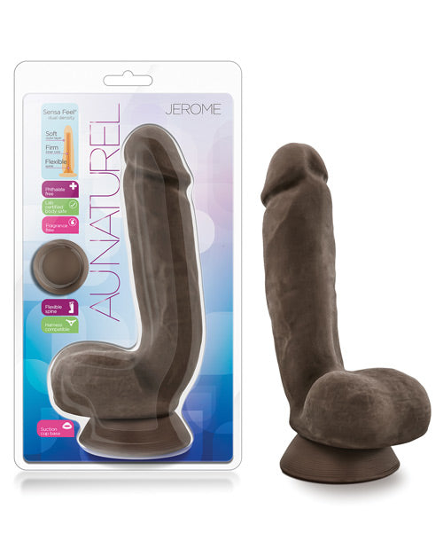 Blush Au Naturel Jerome Realistic Dildo - Brown - featured product image.