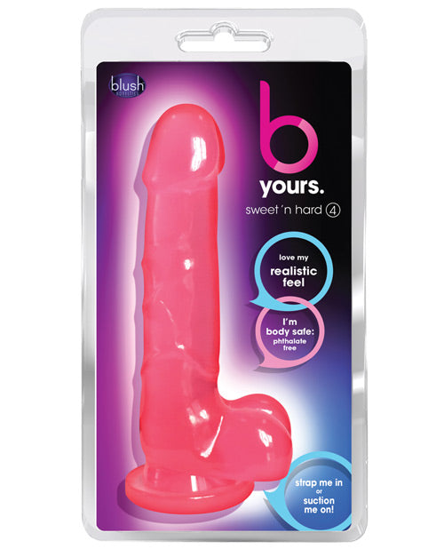 Blush Novelties Sweet n Hard 4 - Consolador de succión realista rosa - featured product image.