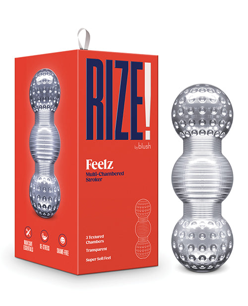 Blush Rize Feelz - Clear: Sensation Variety & Customisable Pressure Toy Product Image.