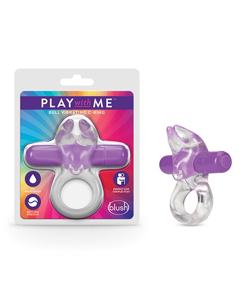 Blush Play With Me Bull Vibrating C Ring: Heightened Pleasure & Comfort Product Image.