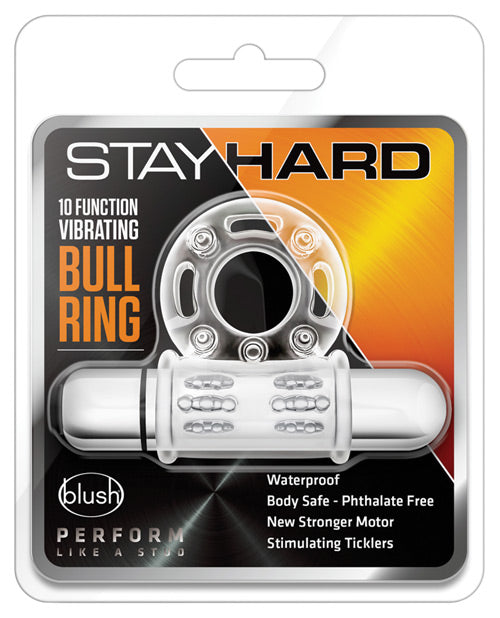 Blush Stay Hard 10 Function Vibrating Bull Ring - featured product image.