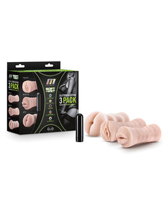 Blush M for Men Vibra-Sleeve Trio: Ultimate Self-Lubricating Stroker Kit