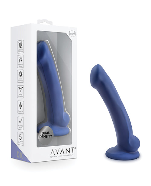 Blush Avant D10 Silicone Dildo - Ergo Mini Indigo Product Image.