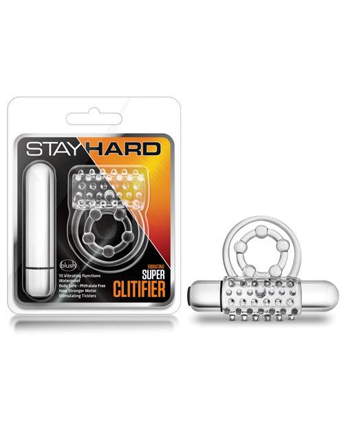 Anillo para el pene Super Clitifier Stay Hard de Blush - Transparente - featured product image.