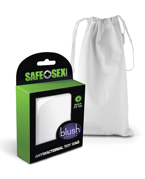 Blush Safe Sex Antibacterial Toy Bag - White
