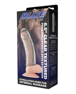 Blue Line C & B 6.5" Clear Textured Penis Sleeve Extension