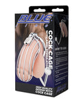 Blue Line Silver Cock Cage with Anal Stimulator