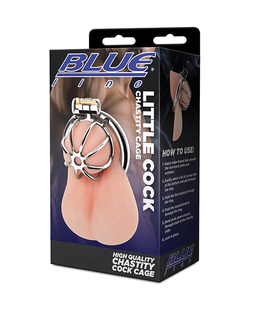 Blue Line Little Cock Chastity Cage Product Image.