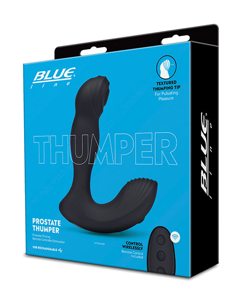 Blue Line Dual Motor Prostate Thumper with Remote: Ultimate Pleasure Experience Product Image.