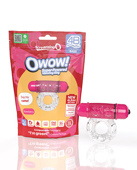 Screaming O 4b Owow Anillo Vibrador - Sabor Fresa: Placer Intenso y Sensación Dulce - Featured Product Image