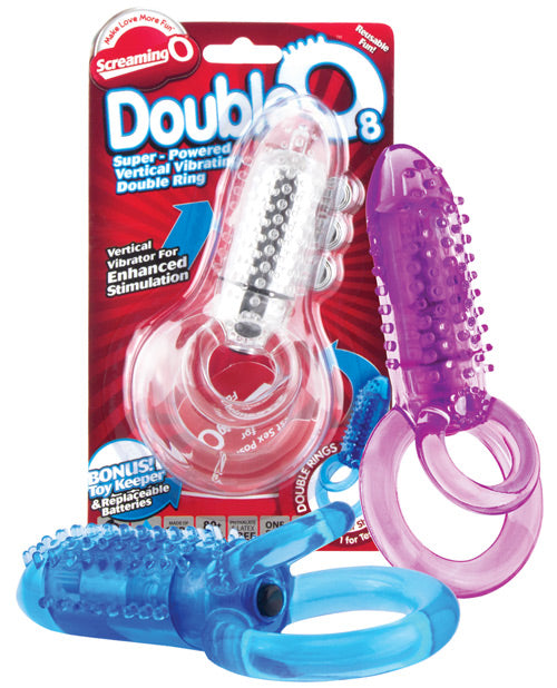 Shop for the Screaming O DoubleO 8 Vibrating Double Cock Ring - Enhanced Pleasure & Mutual Satisfaction at My Ruby Lips