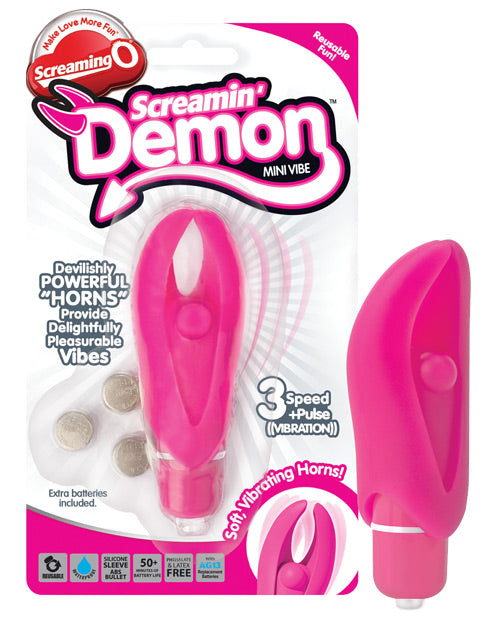 Screaming O Screamin Demon Pink Mini Vibe: Satisfacción diabólicamente intensa Product Image.