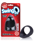 SwingO 吊帶矽膠陰莖環帶會陰按摩 - 黑色