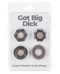 GBD Cock Ring 4-Pack for Enhanced & Prolonged Erections