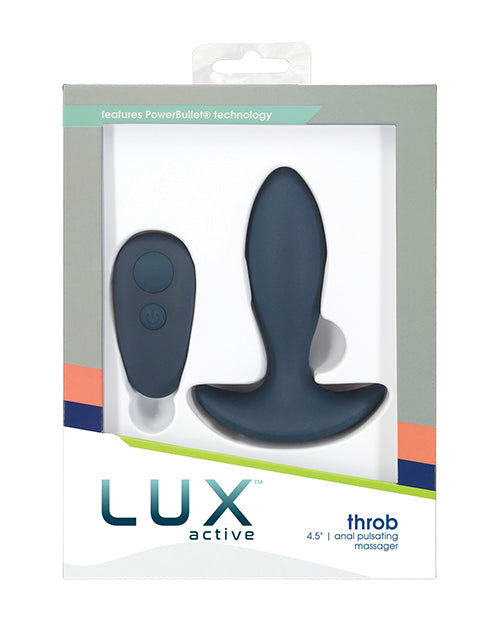 LUX Active Throb Anal Pulsating Massager - Dark Blue: Revolutionary Pleasure - featured product image.
