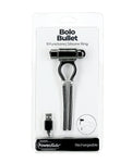 Corbata para pene PowerBullet Bolo Bullet - Negro: placer vibrante y ajuste perfecto