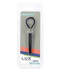 Lux Active Tether Adjustable Cock Tie in Black centered on a white background - featured product image.