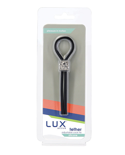Lux Active Tether Black Cock Tie - featured product image.