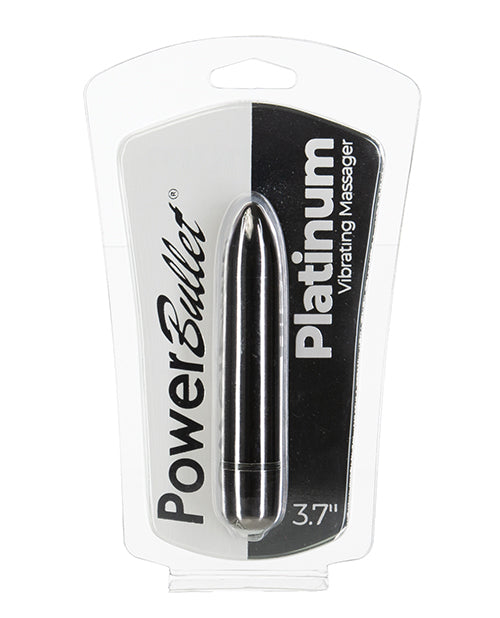 Masajeador vibratorio Power Bullet Platinum de 3,7": placer en movimiento personalizable - featured product image.