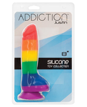 Addiction Justin 8" Rainbow Dildo - Featured Product Image