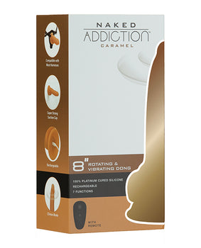 Naked Addiction 8" Rotating & Vibrating Dong - Caramel - Featured Product Image