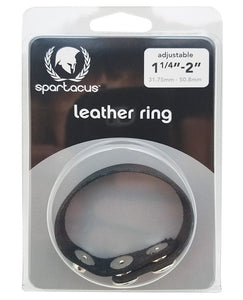 Spartacus Plain Leather C-Ring: Luxury Erection Enhancer