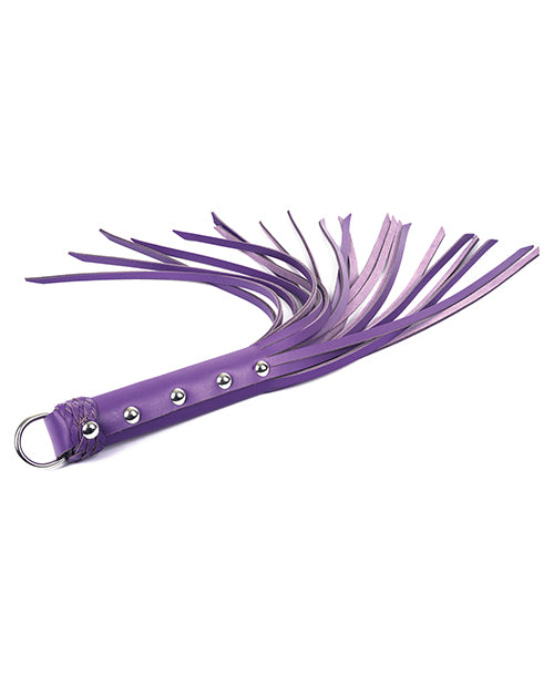 20" Purple Strap Whip: Sensual BDSM Elegance Product Image.