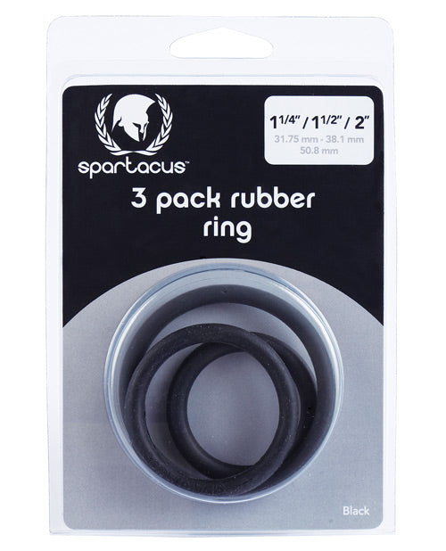 Spartacus Rubber Cock Ring Set: Pleasure & Comfort Trio - featured product image.
