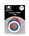 Spartacus Rainbow Cock Ring Set - Pack of 5: Enhance Pleasure & Style