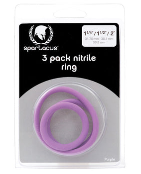 Juego de anillos para el pene de nitrilo Spartacus: aumenta el placer y el rendimiento - Featured Product Image