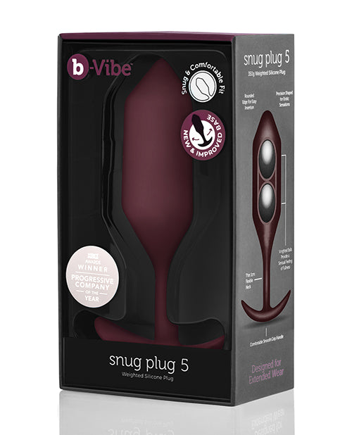 B-vibe Weighted Snug Plug 5 - Ultimate Sensation 🪐 - featured product image.