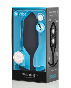 b-Vibe Weighted Snug Plug 7 - 600 g Negro: kit de placer definitivo