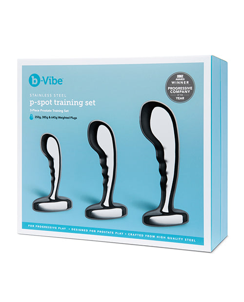 Set de entrenamiento del punto P de acero inoxidable b-Vibe: máxima progresión del placer - featured product image.