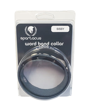 Spartacus SISSY Collar de cuero negro - Lujo hecho a mano - Featured Product Image